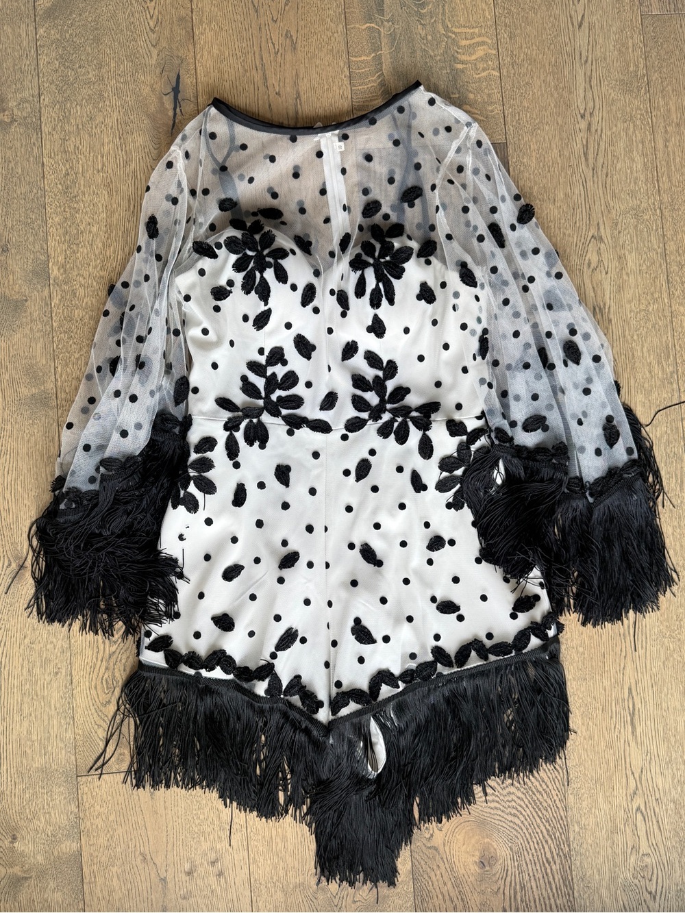 NARCES Embellished Alice Fringe Romper | Size 8 - Picture 7 of 8